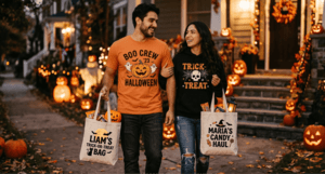 Halloween Textilien im Großhandel: T-Shirts, Pullover & Taschen