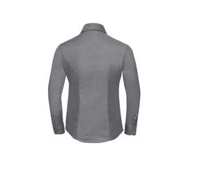 Russell J932F - Damen Oxford Langarm Bluse