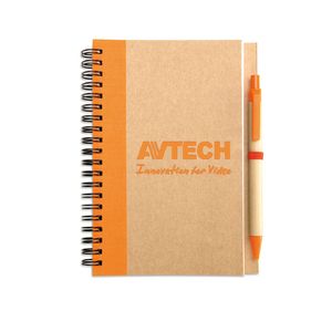 SONORA PLUS Eco-Friendly Recycled Notebook with Pen Set - GiftRetail IT3775