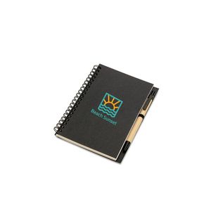 BLOQUERO Eco-Friendly Recycled Notebook with Pen Set - GiftRetail KC7012