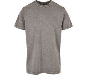 BUILD YOUR BRAND BY190 - ACID WASHED ROUND NECK TEE