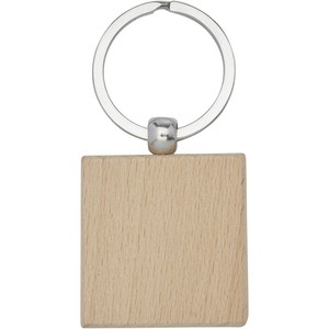 Gioia beech wood squared keychain - EgotierPro 118121