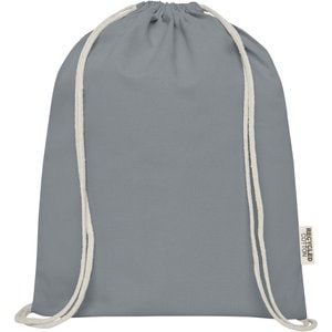 Oregon 140 g/m² GRS recycled cotton drawstring bag - EgotierPro 120735