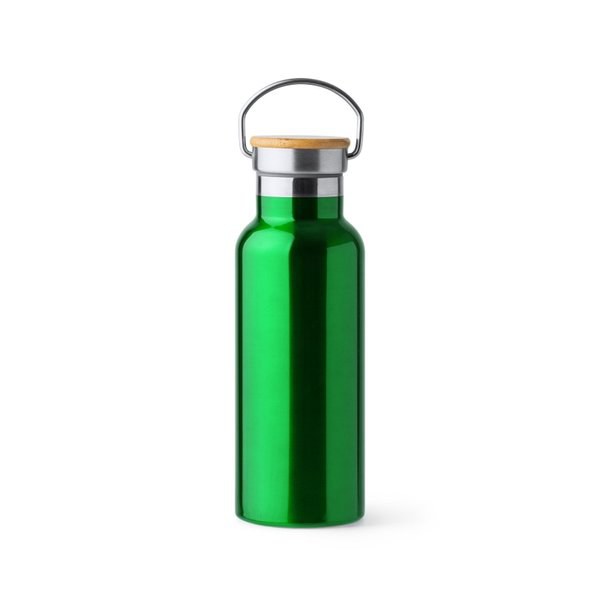 Claps 52366 - Doppelwandige Thermoflasche mit Bambusdeckel
