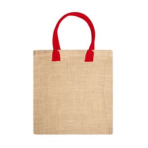 NIMES Natural jute bag with reinforced cotton handles in colour