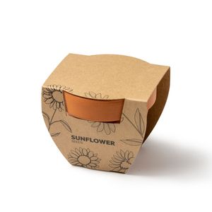 Stamina MC1036 - GIRAX Blumentopf aus Terrakotta mit Sonnenblumenkernen