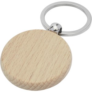 Giovanni beech wood round keychain - EgotierPro 118120