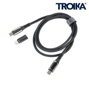 TROIKA CBL10 - High-Speed USB-C Cable with Display