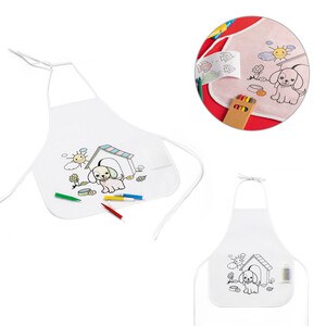 Children's apron for colouring in non-woven (80 g/m²) - Egotier 99834