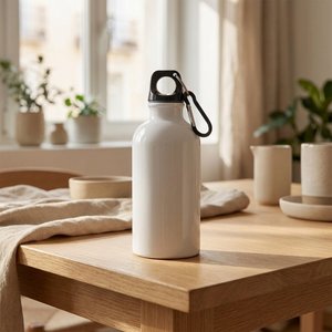 Oregon 400 ml RCS certified single wall stainless steel water bottle with carabiner - EgotierPro 100860