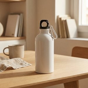 Oregon 400 ml sublimation RCS recycled single wall stainless steel water bottle with carabiner - EgotierPro 100873