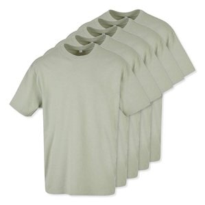 Pack mit 5 Build Your Brand BY102 - Komfortables Oversize T-Shirt für Herren