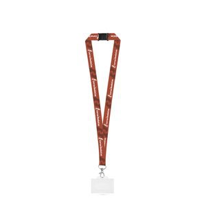 Lanyard'In 94430 - Lanyard aus recyceltem Polyester (100%rPET) mit Karabiner, Schicherheitsverschluss und Kartenhalter aus Hartplastik, geeignet für Sublimation