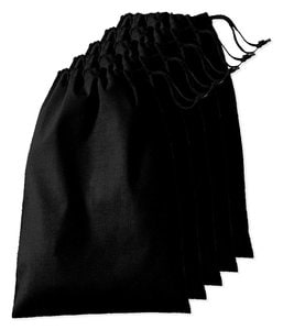 Pack mit 5 Westford mill WM216 - Premium Cotton Cord Bag