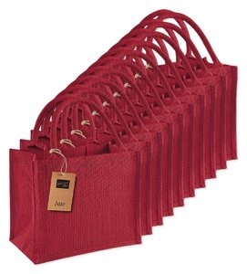 Pack mit 25 Westford mill WM412 - Westford Mill Jute Geschenkbeutel Klein