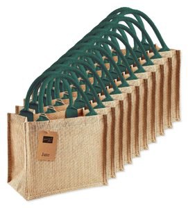 Pack mit 75 Westford mill WM412 - Westford Mill Jute Geschenkbeutel Klein