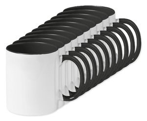 Pack of 10 GiftRetail MO8422 - SUBLIMCOLY Premium Coloured Ceramic Sublimation Mug 300ml