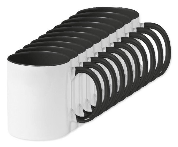 Pack of 10 GiftRetail MO8422 - SUBLIMCOLY Premium Coloured Ceramic Sublimation Mug 300ml