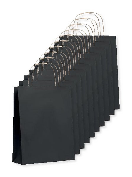 Pack mit 10 GiftRetail MO6172 - PAPER TONE S Umweltfreundliche Kleine Kraftpapiertragetasche