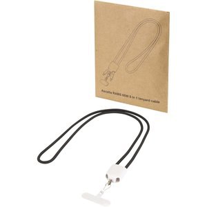 Ion 65 W 5-in-1-Ladekabel mit Lanyard aus recyceltem Kunststoff - EgotierPro 124523