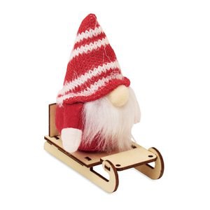 FROSTY SLEIGH Wichtel auf Holzschlitten - GiftRetail CX1588
