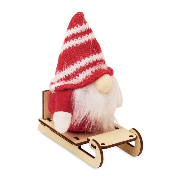 FROSTY SLEIGH Wichtel auf Holzschlitten - GiftRetail CX1588