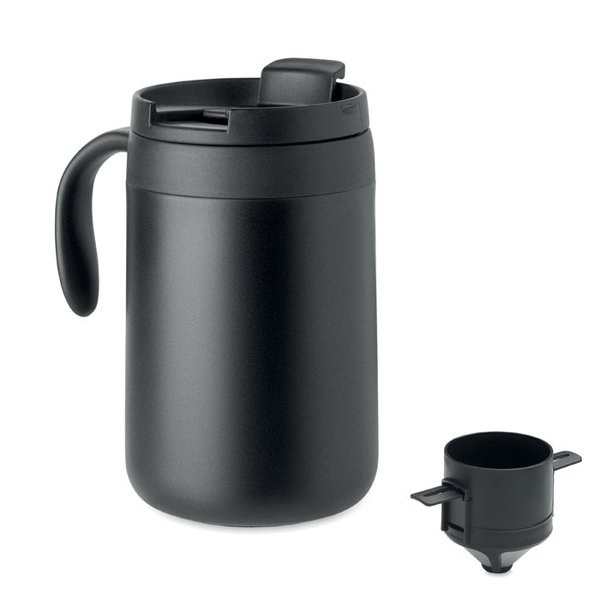 CAFETITO Doppelwandiger Becher & Filter - GiftRetail MO3209