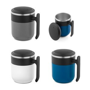 Reisebecher mit Innenwand aus Edelstahl und matter Oberfläche, 400 mL - Egotier 94439