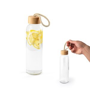Glasflasche mit Bambusdeckel, 520 ml - Egotier 94449