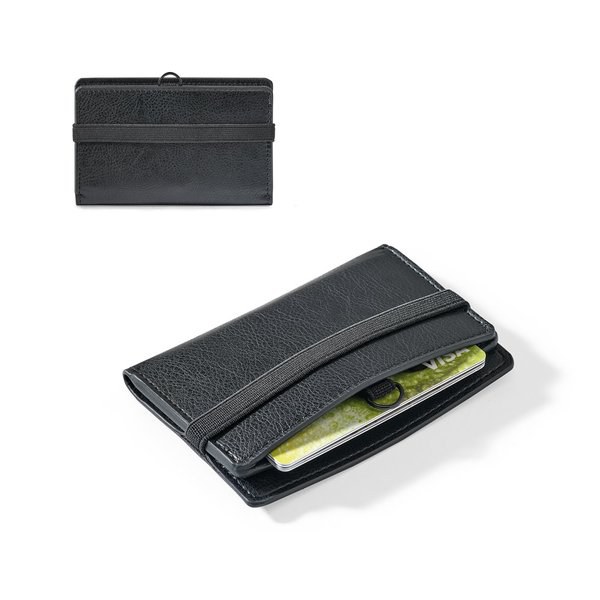 PU-Kartenhalter mit elastischem Verschluss - Egotier 95128